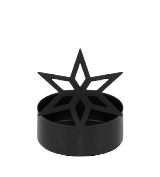 Teelichthalter "Vano" schwarz Stern