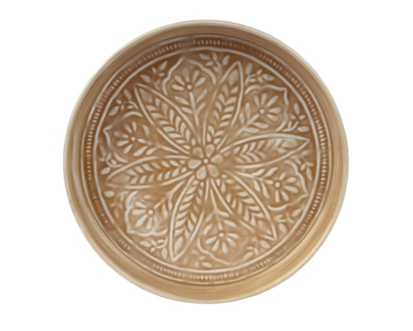 Plate with mandala pattern gold