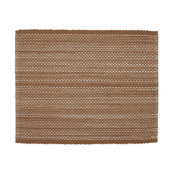 Nougat Brown Cotton Placemat – Elegant Table Mat with Natural Texture 35x45 cm
