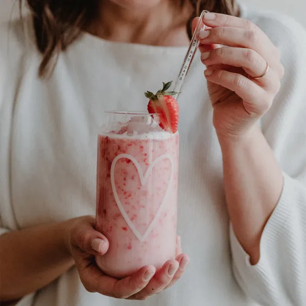 Hohes Trinkglas Herz – Edles Borosilikatglas (500 ml)