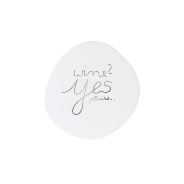 Wedding Coaster Set "Wine? Yes please" by Räder