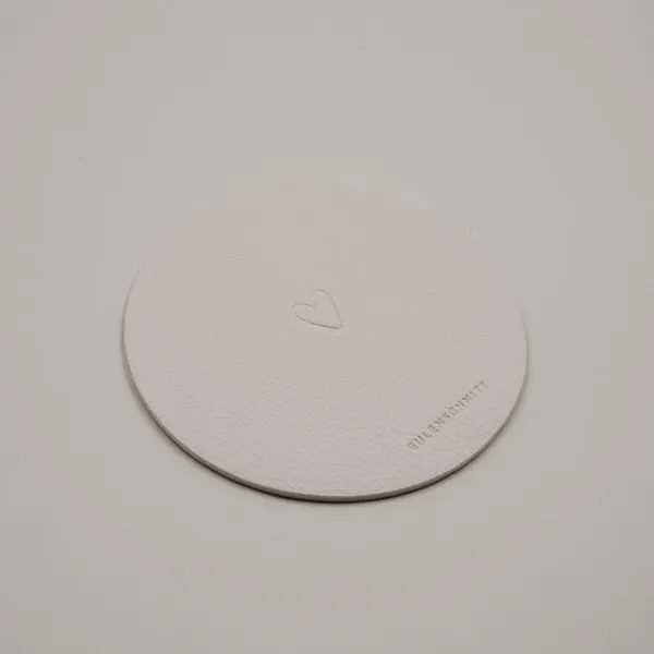 Wendbare Untersetzer Herz – Creme (2er Set)