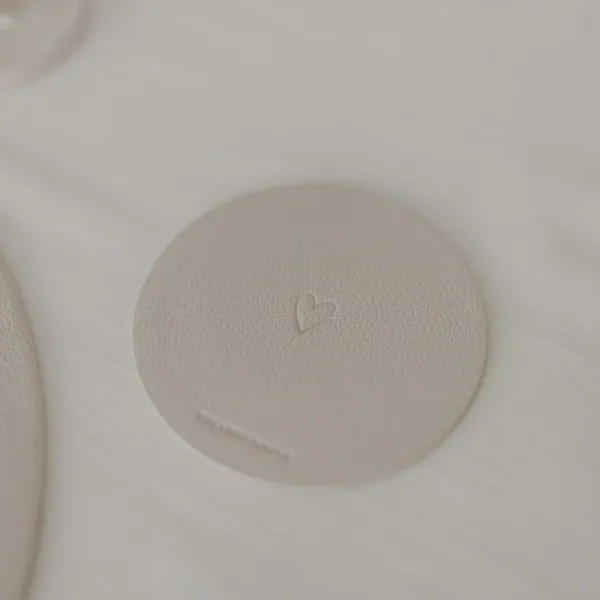 Wendbare Untersetzer „Rundum glücklich“ – Creme (2er Set)