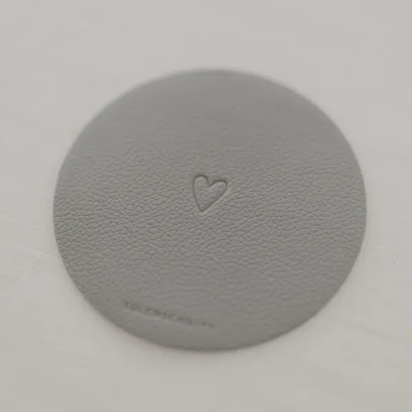 Wendbare Untersetzer Herz – Grau (2er Set)