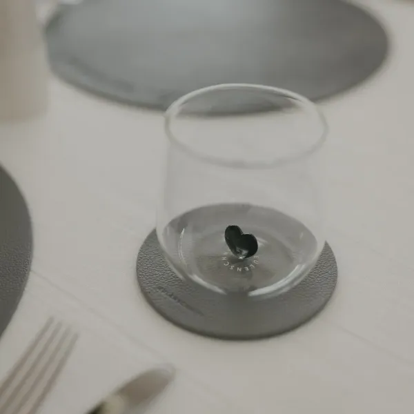 Wendbare Untersetzer „Das Leben“ – Grau (2er Set)