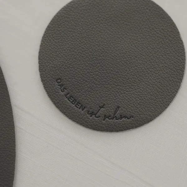Wendbare Untersetzer „Das Leben“ – Grau (2er Set)