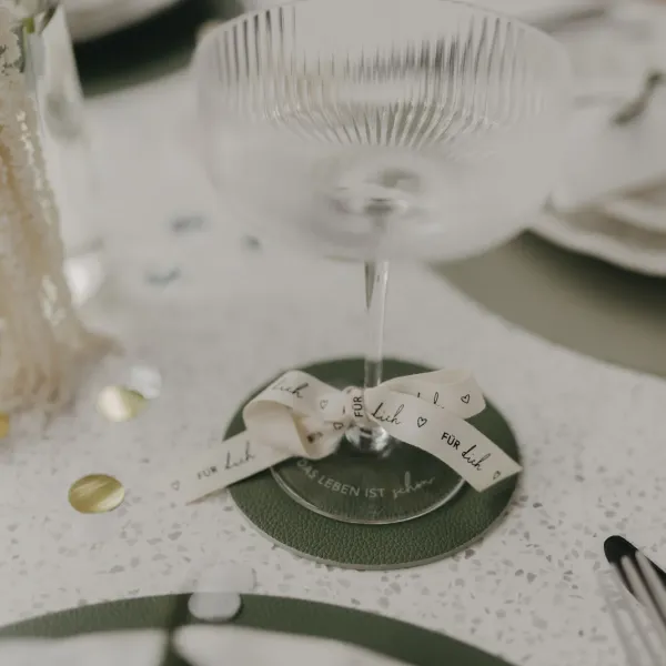 Wendbare Untersetzer Herz – Grün (2er Set)