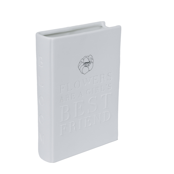 räder Nature Stories Vase "Bloom" – Elegant Porcelain Book Vase (18.5 cm)