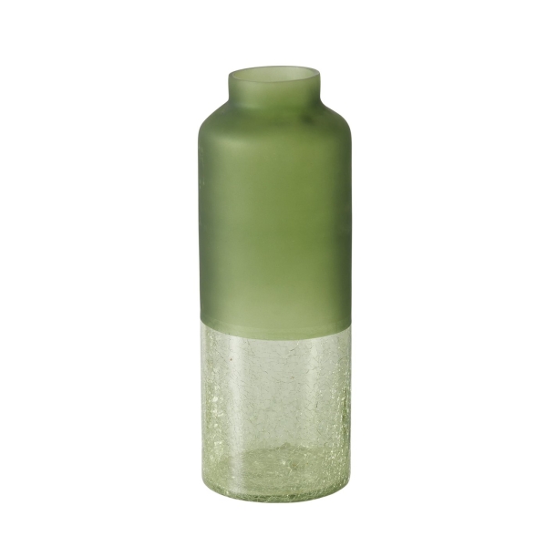"Meredith" vase green made of glass