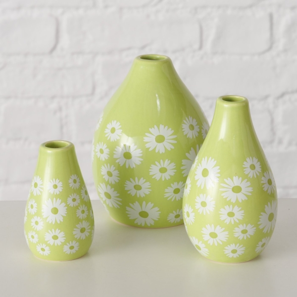 Vase "Daisie" with daisies in 3 sizes