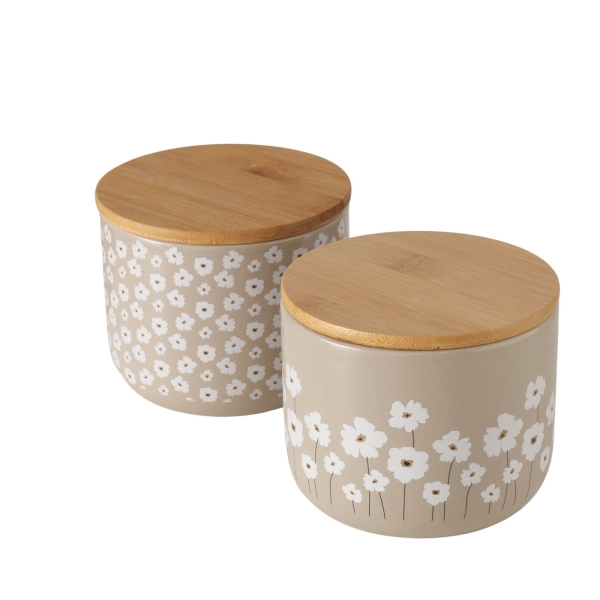Storage jar "Canea" with white flowers