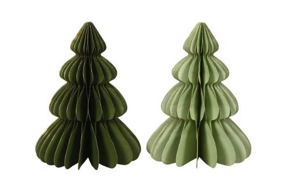 Honeycomb Paper Tree – 30 cm – Green (2 Shades)