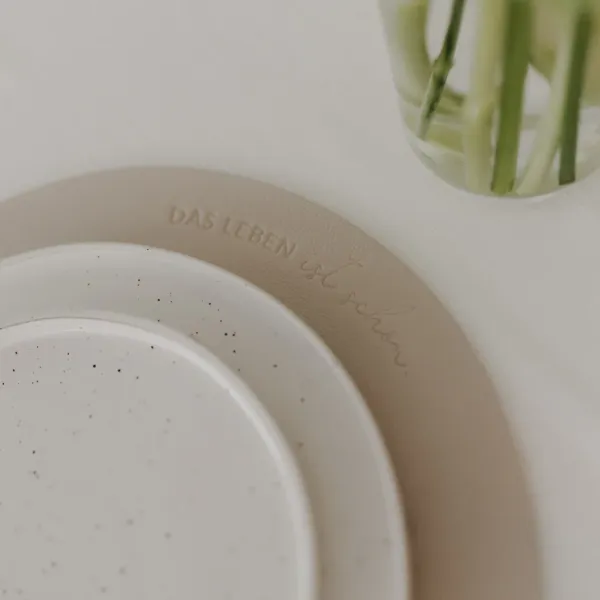 Eulenschnitt Wendbares Platzset "Das Leben ist schön"