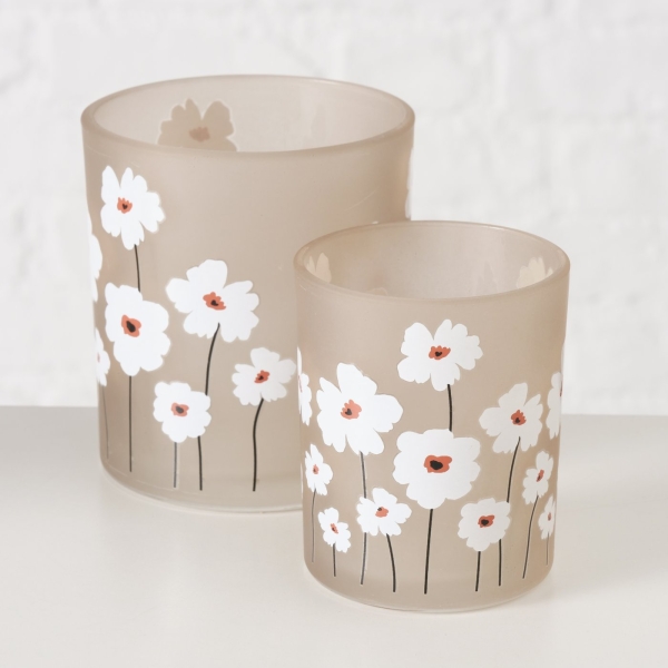 Lantern "Canea" white flowers