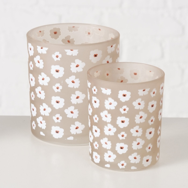 Lantern "Canea" white flowers