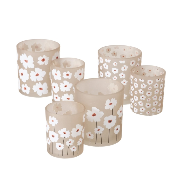 Lantern "Canea" white flowers