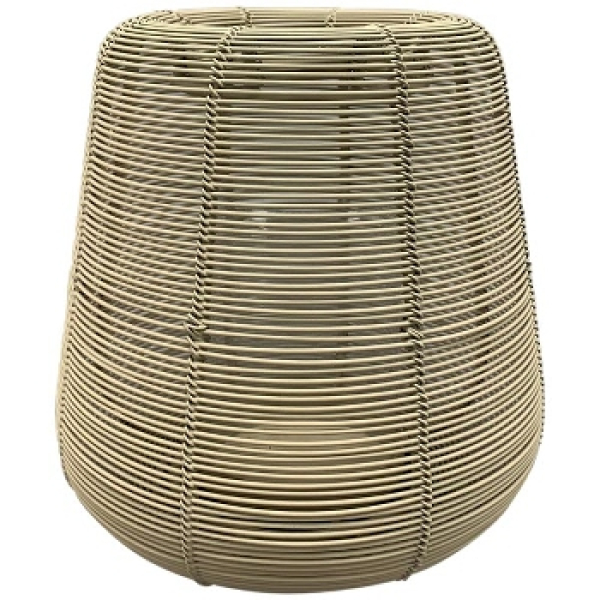 Dazz Lantern Cream 16 cm – Compact Metal Wire Hurricane Lamp with Glass Insert