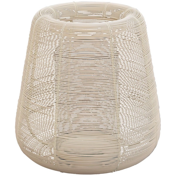 Dazz Lantern Cream 29 cm – Modern Wire Hurricane Lamp with Glass Insert