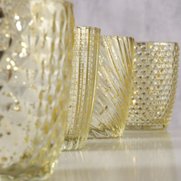 Windlicht "Matia" gold, Set