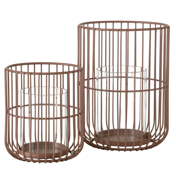 Windlicht "Cindy" braun in 2 Größen