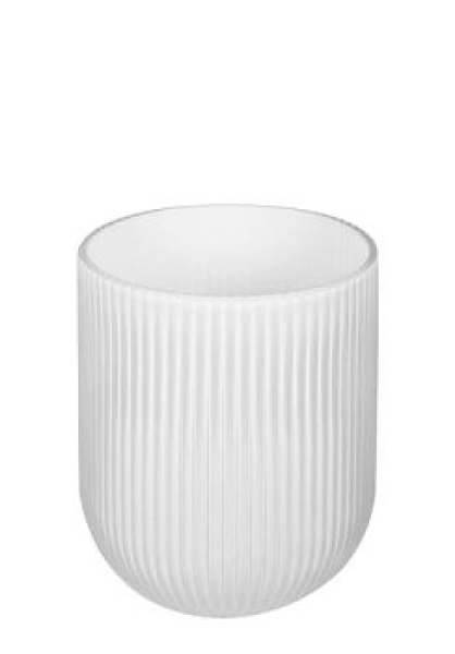 Windlicht, Vase "Relax" weiß