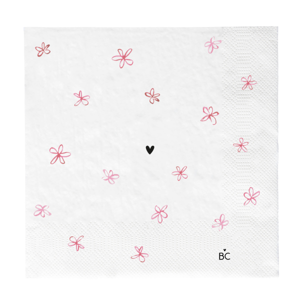 Servietten "Little Flowers rose" von Bastion Collections