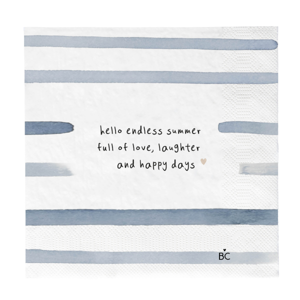 Servietten "Stripes Summer Blue" von Bastion Collections