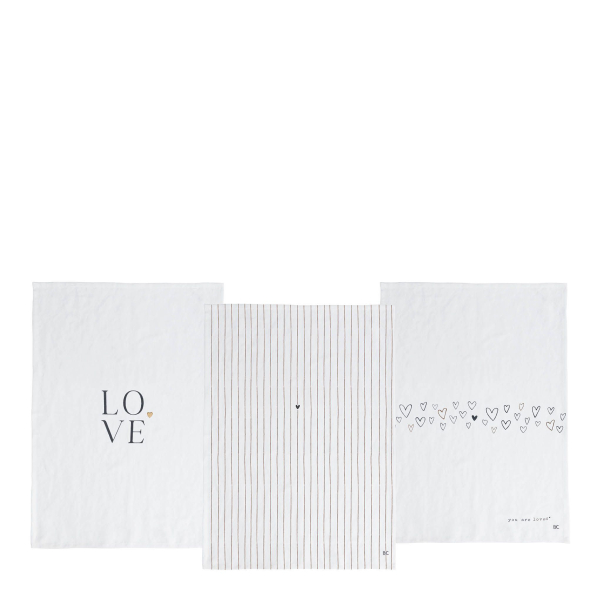 Geschirrtücher "Love & Stripes" von Bastion Collections