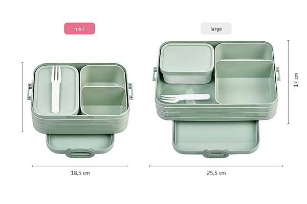 Bento Lunchbox, Lunch Box Large "Nordic Sage"