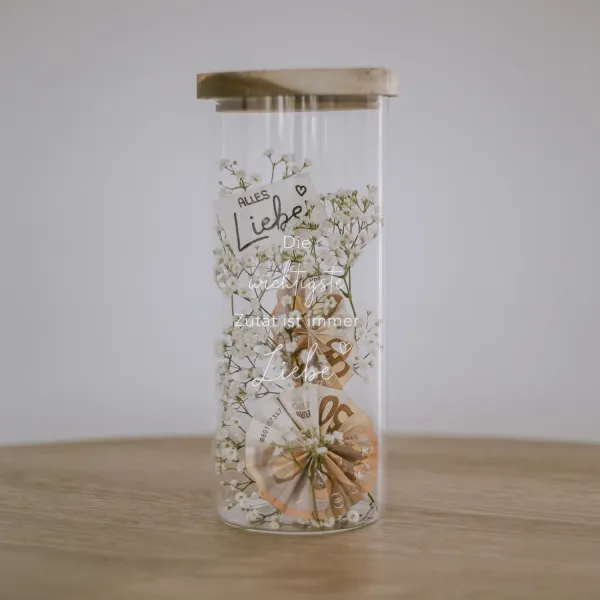 Vorratsglas von Eulenschnitt mit Herz - 13cm