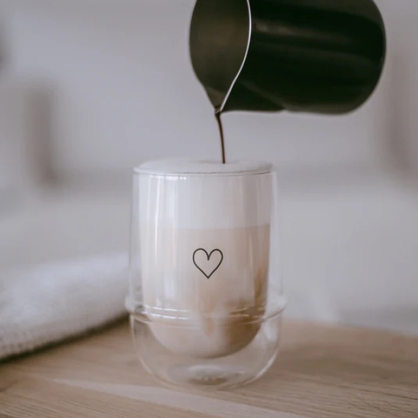 Double Wall Jar with Heart, Heart Jar 300ml