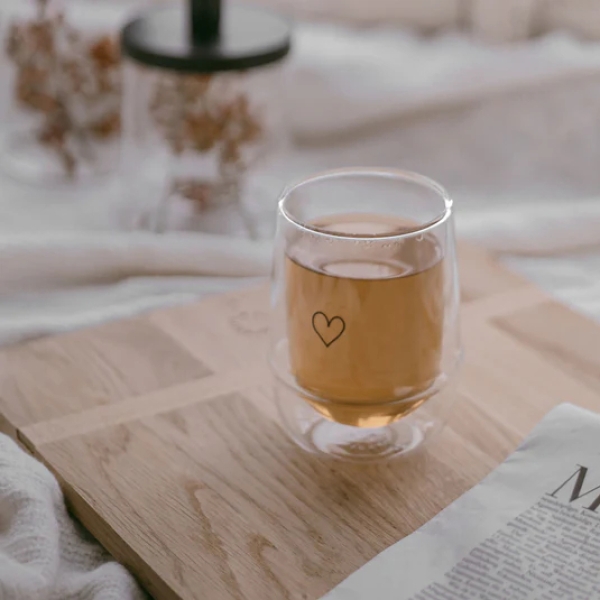 Double Wall Jar with Heart, Heart Jar 300ml