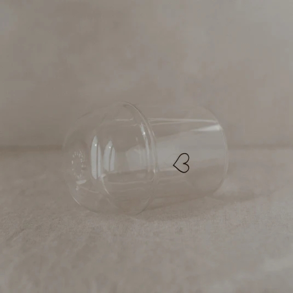 Double Wall Jar with Heart, Heart Jar 300ml