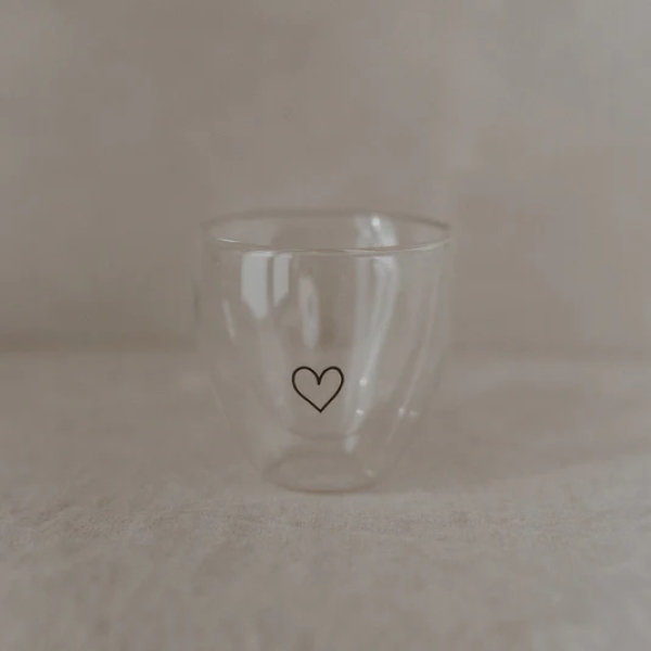 Double Wall Jar with Heart, Heart Jar 100ml