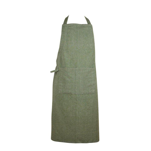 Fondaco Recycled Cotton Apron – Sustainable Kitchen Apron in Sage Green 63x90 cm