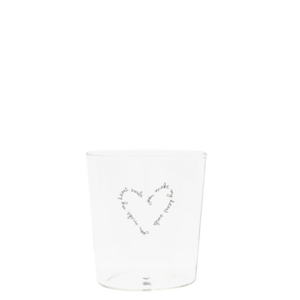 Trinkglas "You make my heart smile" von Bastion Collections