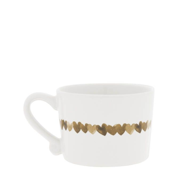 Tasse, Cup small „Small Hearts Allround Brown“ – von Bastion Collections (8,5x7x6 cm)