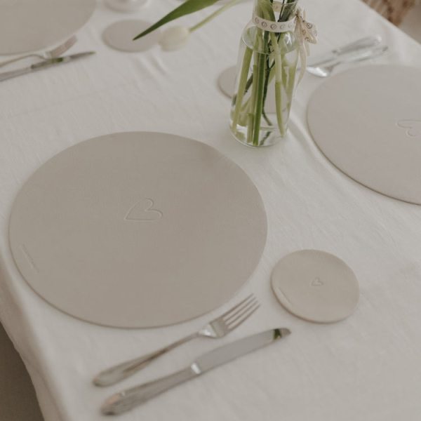 Wendbares Plazset "Herz" creme von Eulenschnitt