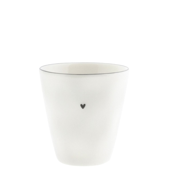 "Natural Shape" Mug with Small Black Heart by Bastion Collections