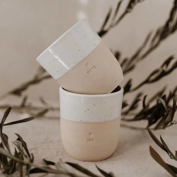 Becher, Tasse "His" von Eulenschnitt