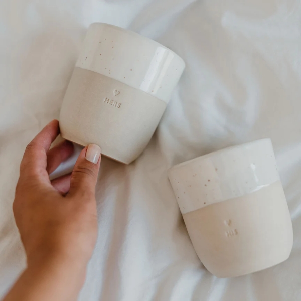 Becher, Tasse "His" von Eulenschnitt