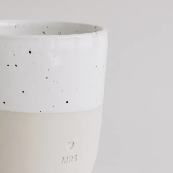 Eulenschnitt Becher Mrs. – Hochzeitsgeschenk