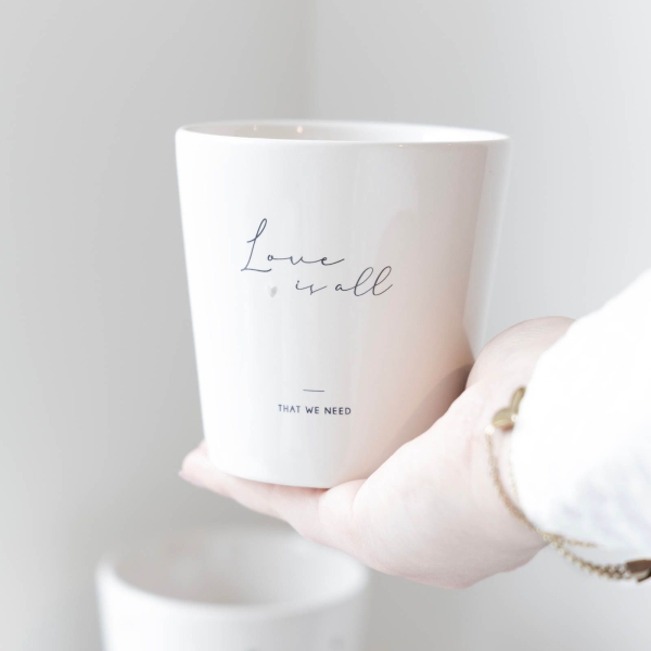 Cup tall "Love is all" by Bastion Collection