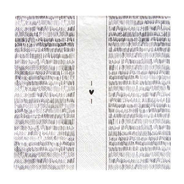 Napkins Large "Stripes/Food" by Bastion Collection