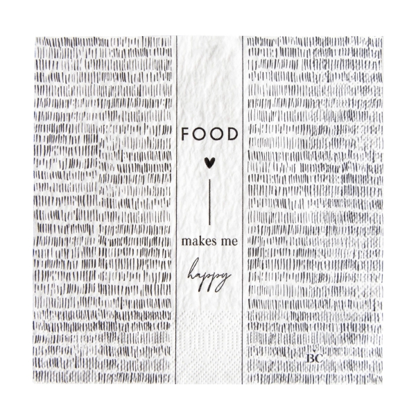 Napkins Large "Stripes/Food" by Bastion Collection