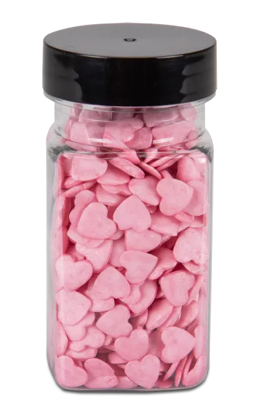 Städter Edible Sprinkles Hearts – Charming Pink Sugar Hearts for Cakes & Pastries (50 g)