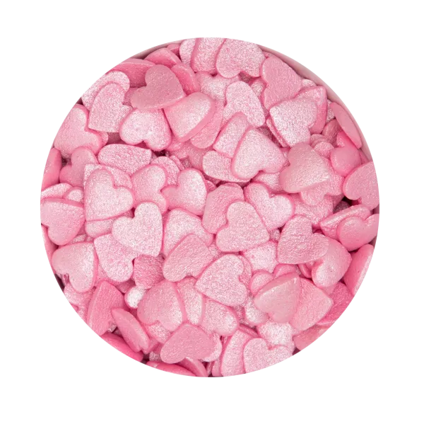 Städter Edible Sprinkles Hearts – Charming Pink Sugar Hearts for Cakes & Pastries (50 g)