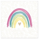 Serviette "Regenbogen weiß"