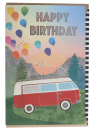 Geburtstagskarte "Bus, Luftballons"