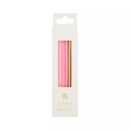 lange Geburtstagskerzen rosa/gold